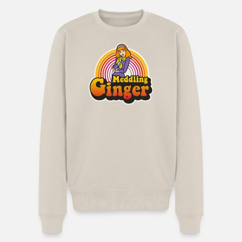 Scooby-Doo Meddling Ginger Motiv Mit Schriftzug - Männer Premium Bio Pullover - Beige