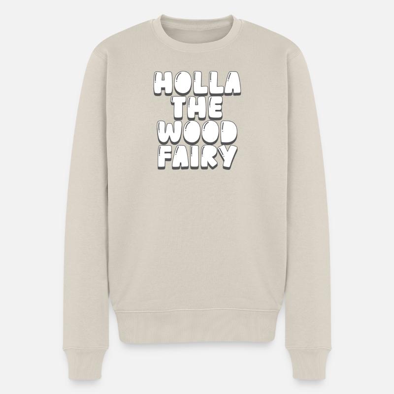 Crie la Fée des bois - Pull Premium bio Homme - beige
