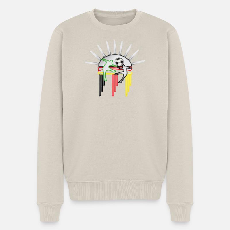 Fußball Fußballspieler - Männer Premium Bio Pullover - Beige