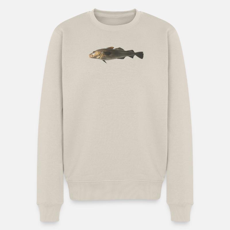 morue - Pull Premium bio Homme - beige