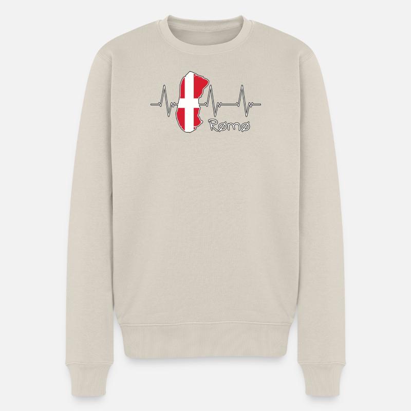 Rømø Römö Dänemark Denmark Insel Design - Männer Premium Bio Pullover - Beige