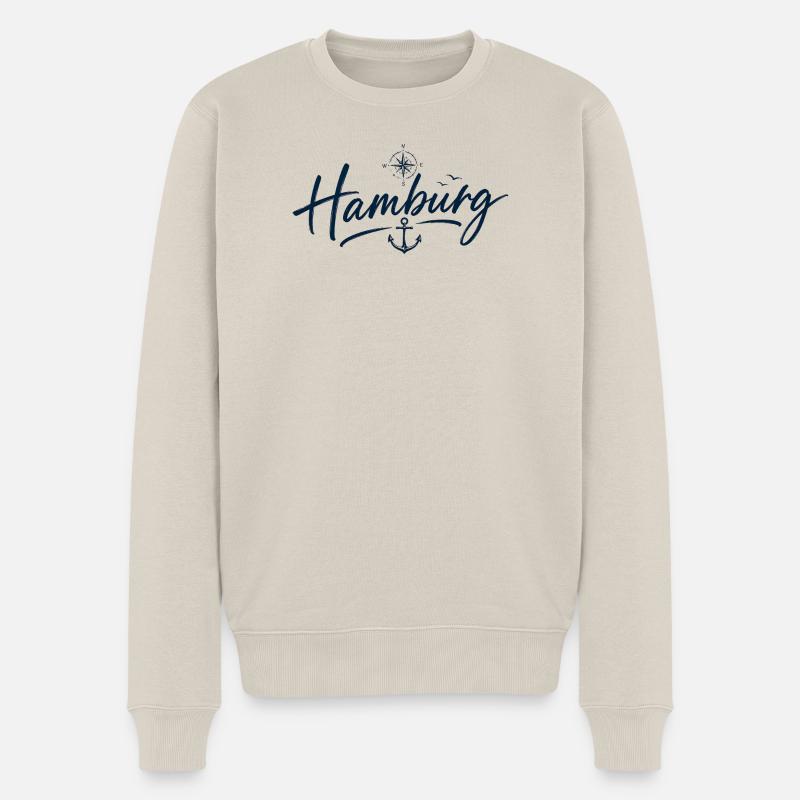Hamburg Anchor - Pull Premium bio Homme - beige