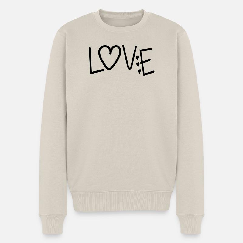 SAINT VALENTIN CITATION AMOUR - Pull Premium bio Homme - beige