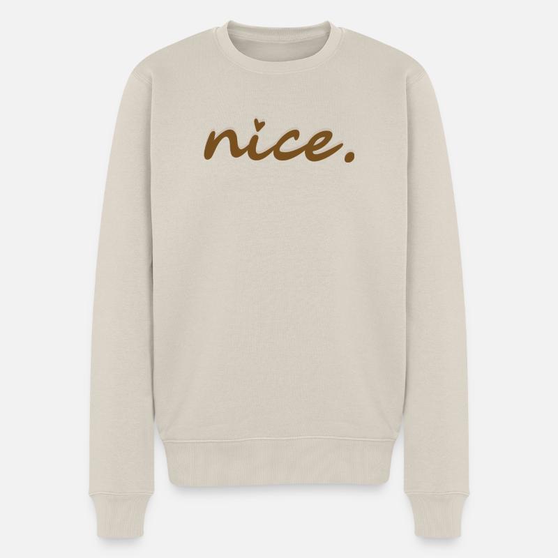 nice (brown with light shadow) - Men's Premium Organic Jumper - beige