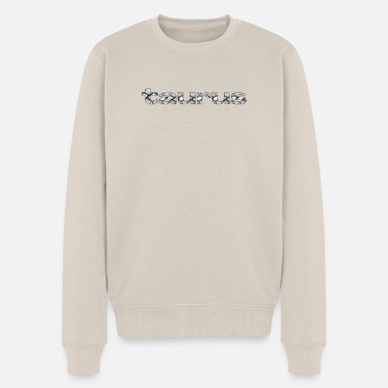 taurus – Snake Skin Zodiac Statement - Männer Premium Bio Pullover - Beige