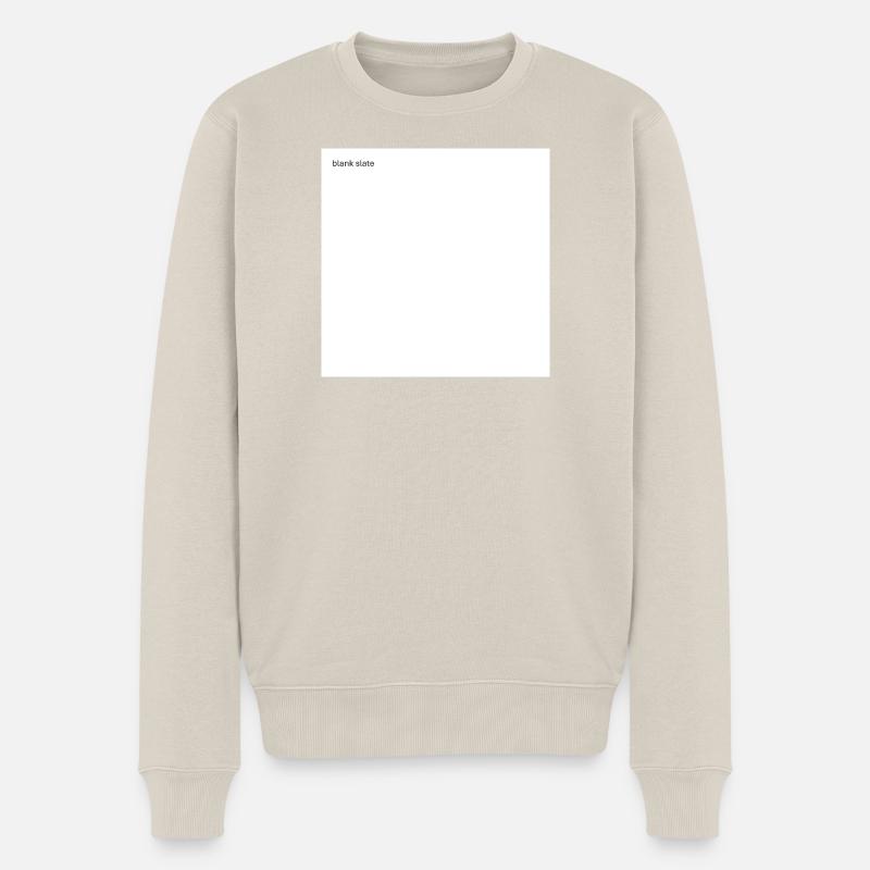 blank slate - Männer Premium Bio Pullover - Beige