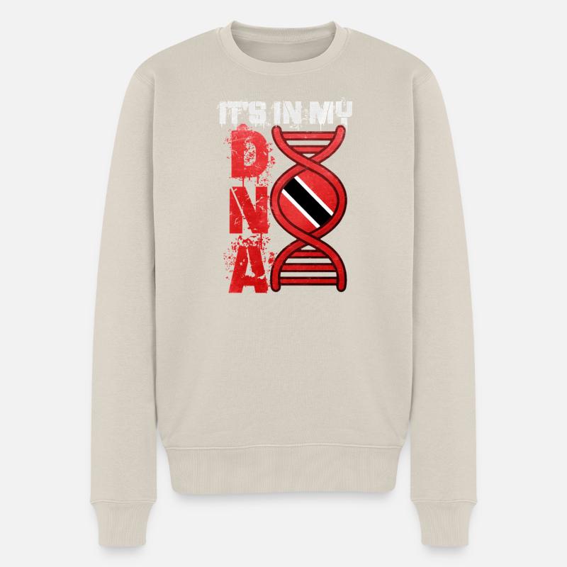 Trinidad Und Tobago - Männer Premium Bio Pullover - Beige