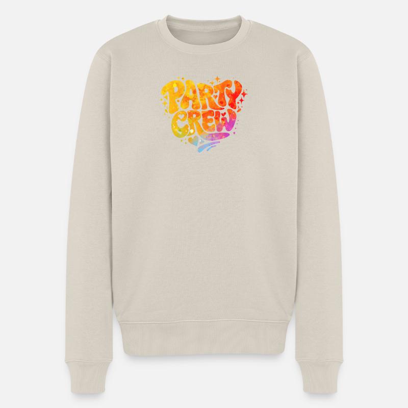 Équipe de fête Rainbow Heart - Pull Premium bio Homme - beige