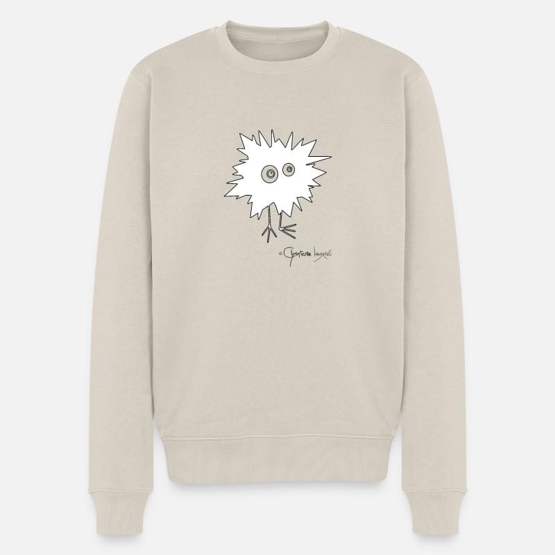 L'animal moelleux flashé © Chyropterum Innoxius - Pull Premium bio Homme - beige