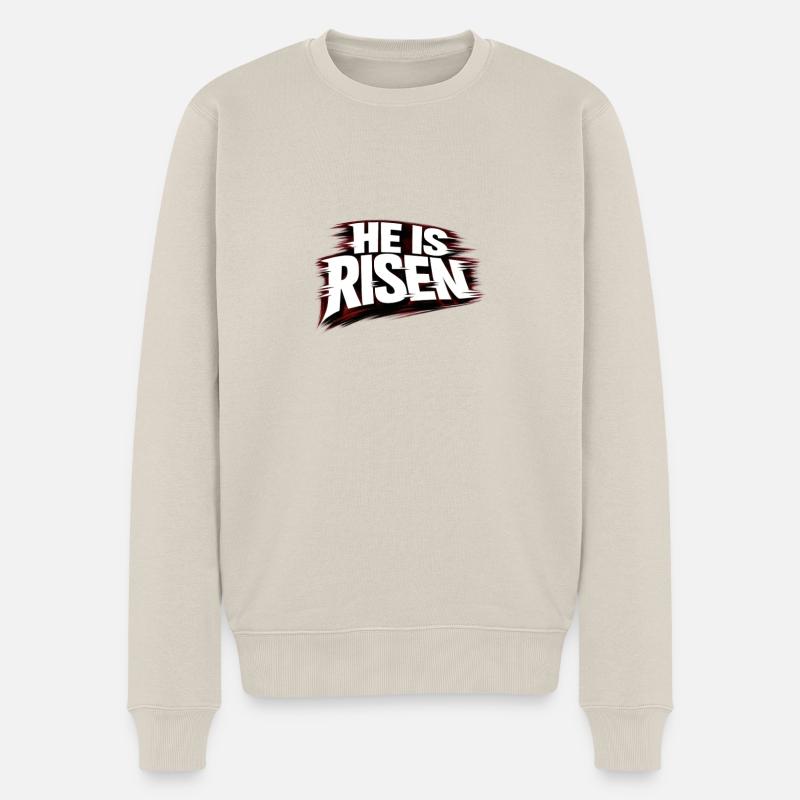 Il est ressuscité - Pull Premium bio Homme - beige
