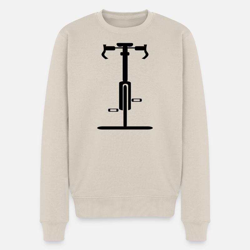 RENNRAD FAHRRAD - Männer Premium Bio Pullover - Beige