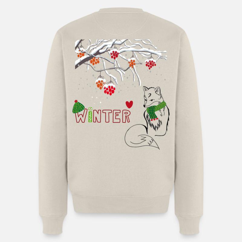 Renard d’hiver - Pull Premium bio Homme - beige