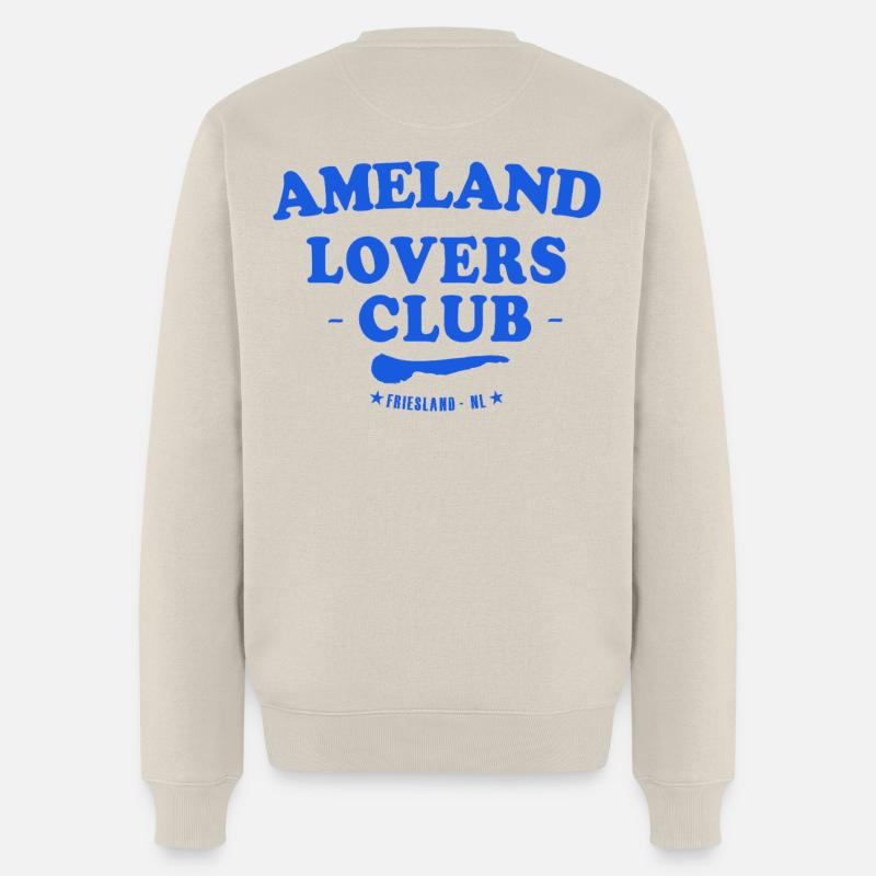Ameland Lovers Club - Männer Premium Bio Pullover - Beige
