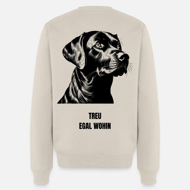 NM Hoddie - Treu Egal wohin - Männer Premium Bio Pullover - Beige