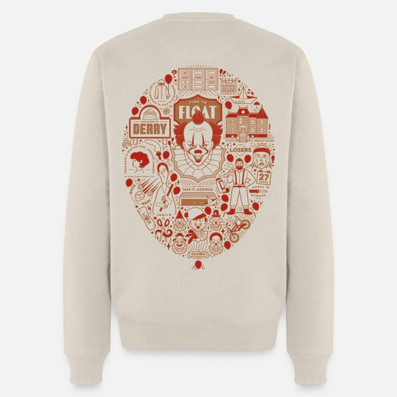 ES – Ballon-Collage Mit Ikonischen Motiven - Männer Premium Bio Pullover - Beige