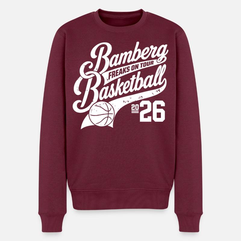Bamberg Basketball - Männer Premium Bio Pullover - Burgunderrot