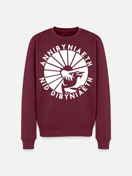 Annibyniaeth Nid Dibyniaeth - Männer Premium Bio Pullover - Burgunderrot