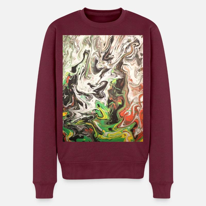 Dämoniko - Männer Premium Bio Pullover - Burgunderrot