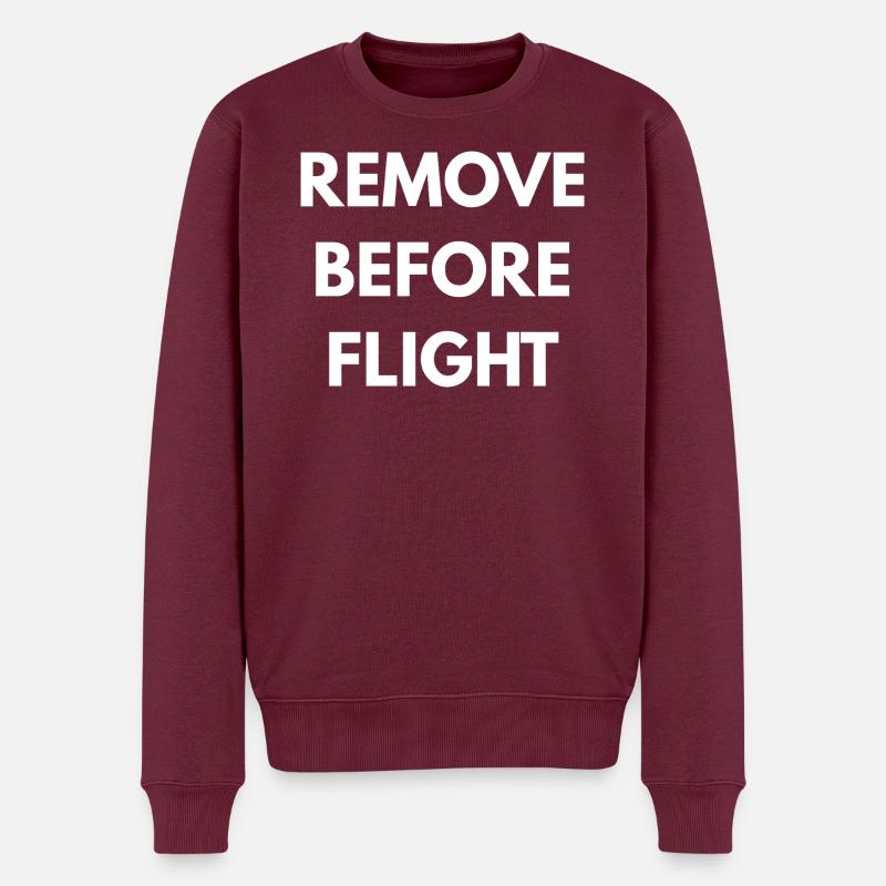 REMOVE BEFORE FLIGHT  - Pull Premium bio Homme - bourgogne