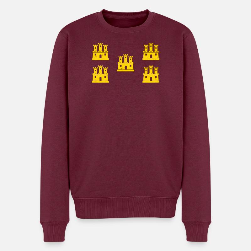 Poitou-Charentes - Männer Premium Bio Pullover - Burgunderrot