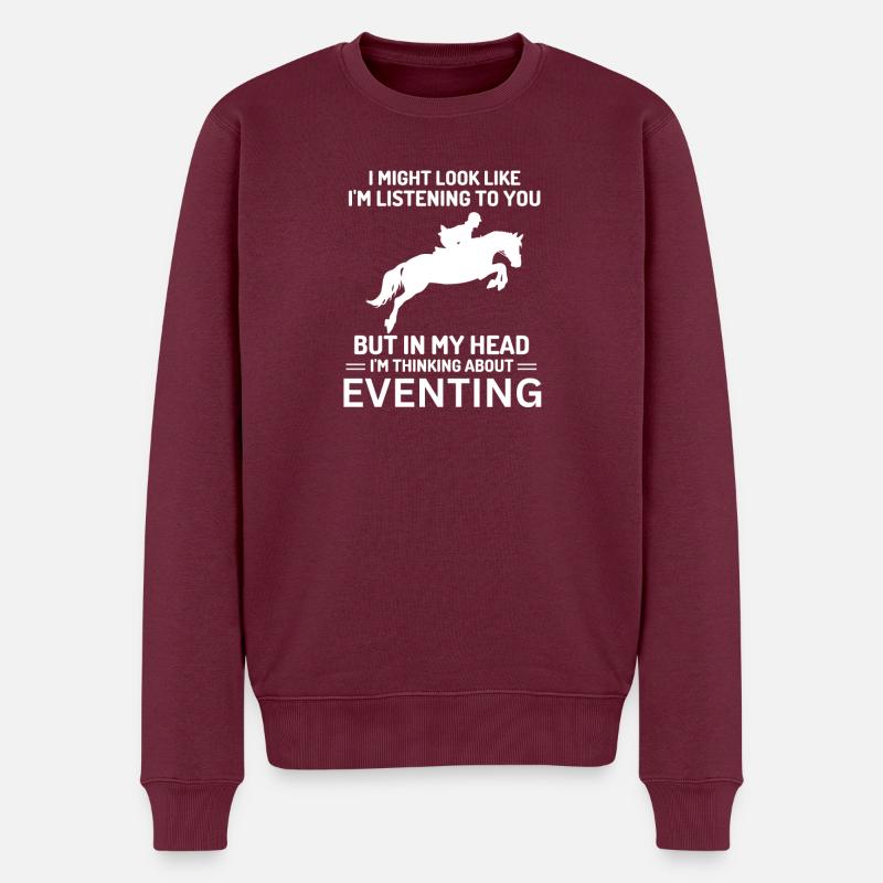 Cavalier Citation Réfléchie Conception - Pull Premium bio Homme - bourgogne