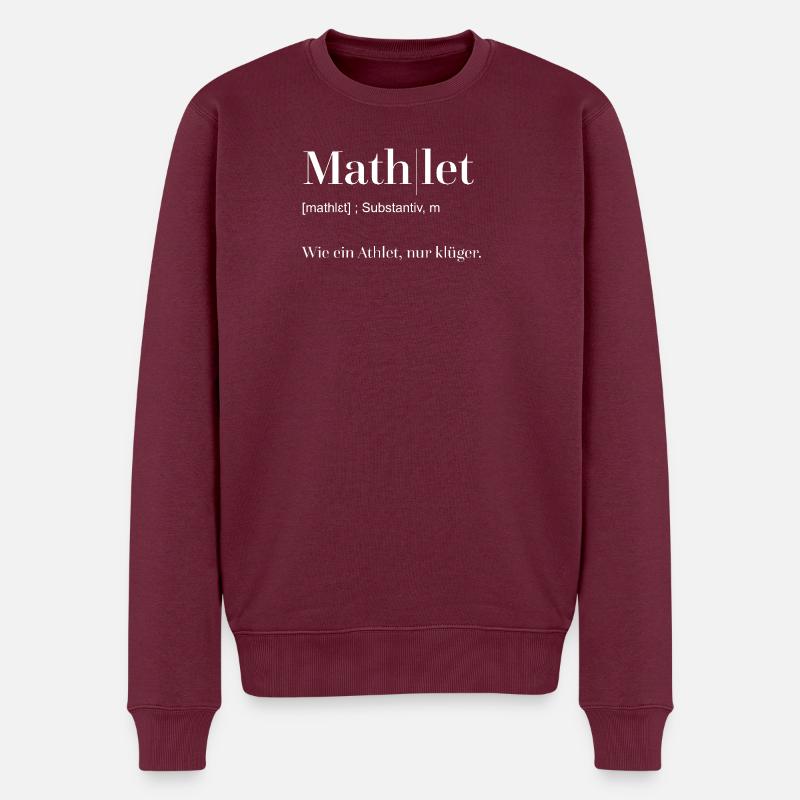 Dictionnaire Mathlet blanc - Pull Premium bio Homme - bourgogne