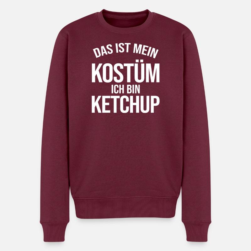 Kostüm: Ich bin Ketchup - Männer Premium Bio Pullover - Burgunderrot