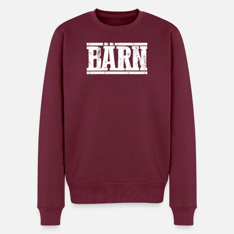 Bern - Bärn - Männer Premium Bio Pullover - Burgunderrot