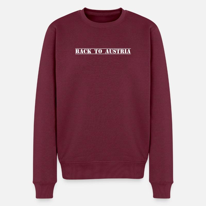 back_to_austria_white - Pull Premium bio Homme - bourgogne