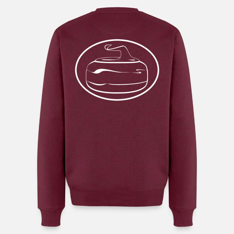 Le curling est un art - blanc - Pull Premium bio Homme - bourgogne
