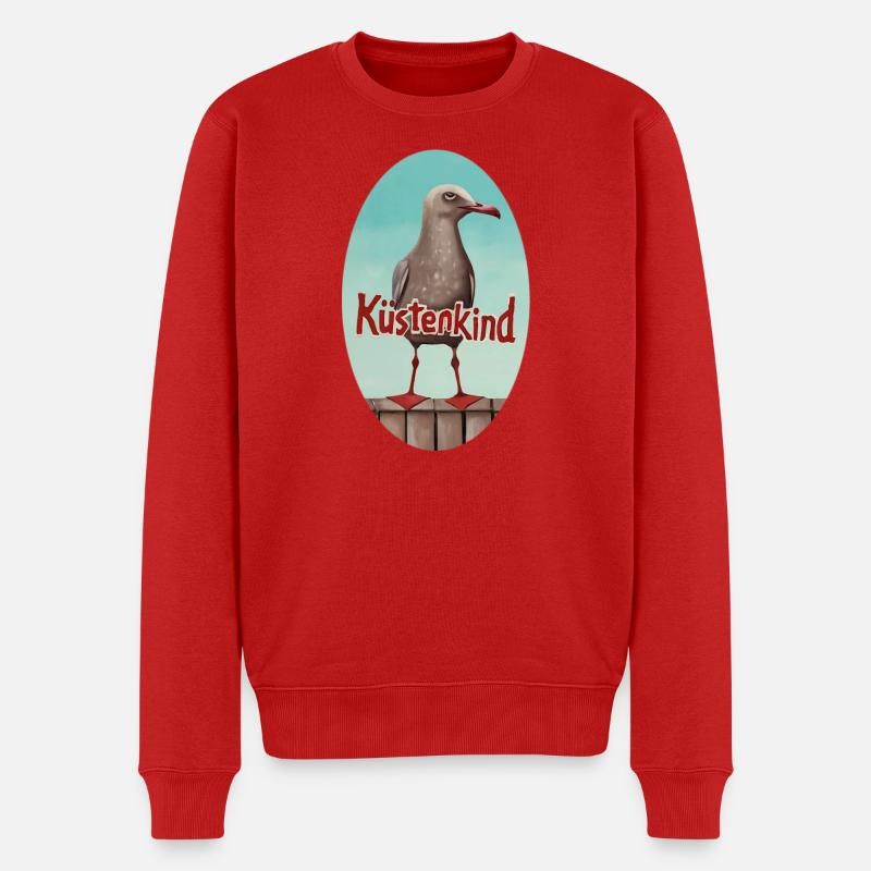 Küstenkind - Männer Premium Bio Pullover - Rot