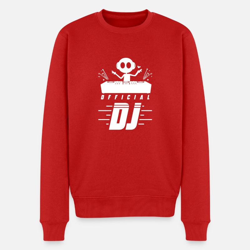 Dj Turntables - Männer Premium Bio Pullover - Rot