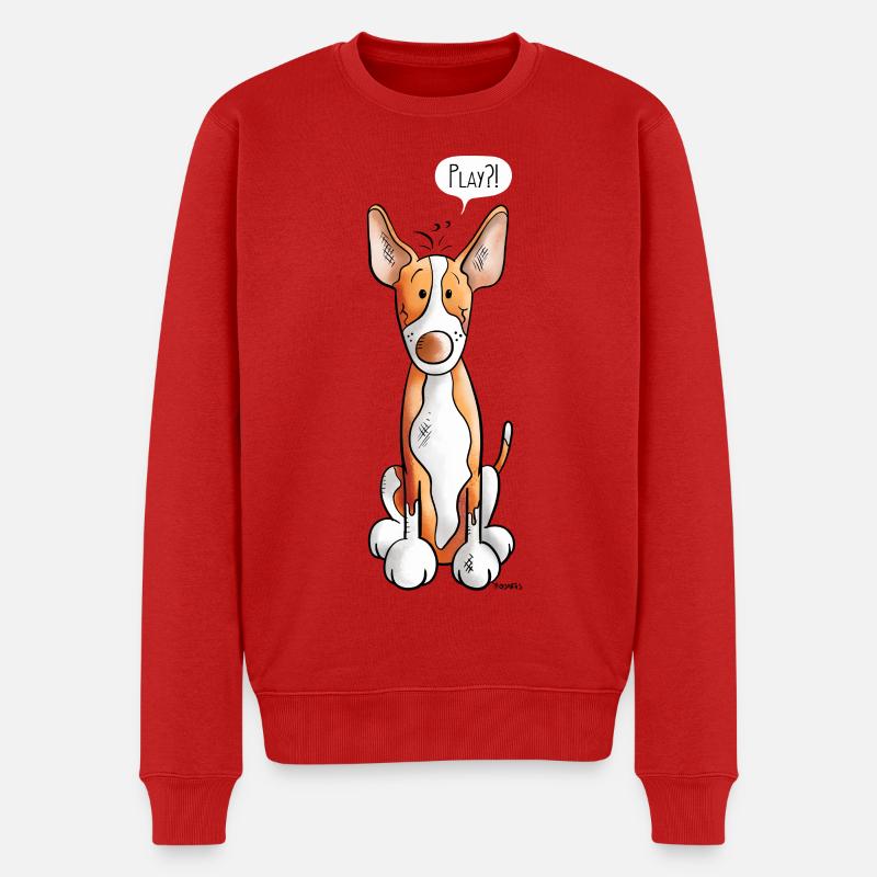 Podenco Play - Männer Premium Bio Pullover - Rot