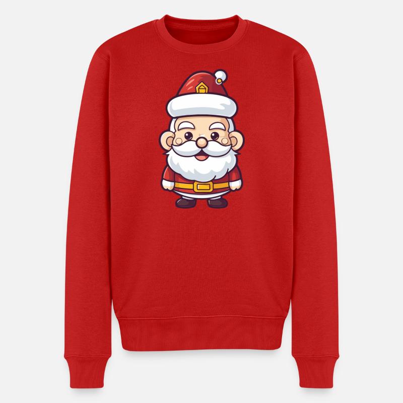 Weihnachtsmann Santa Weihnachten - Männer Premium Bio Pullover - Rot