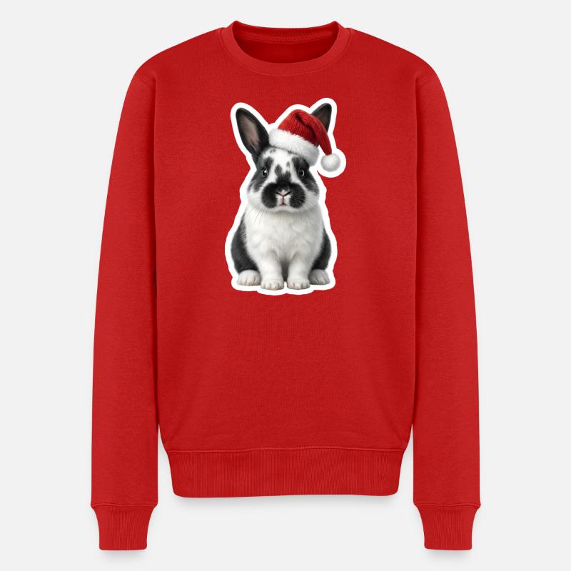 Bébé Lapin - Joyeux Noël - Pull Premium bio Homme - rouge