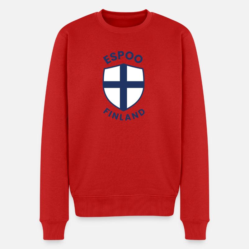 Conception du bouclier d’Espoo Finland - Pull Premium bio Homme - rouge