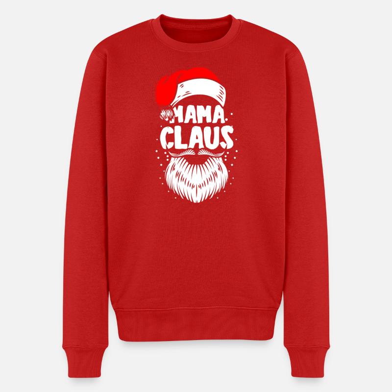 Weihnachtsmann Mama Claus Weihnachten - Männer Premium Bio Pullover - Rot