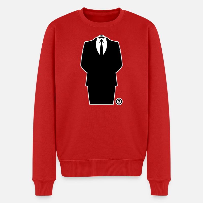 Anon Suit – Déclaration collective d’un hacker anonyme - Pull Premium bio Homme - rouge