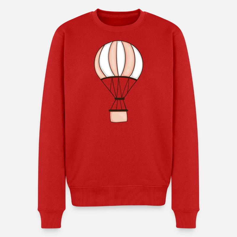 Heißluftballon - Männer Premium Bio Pullover - Rot