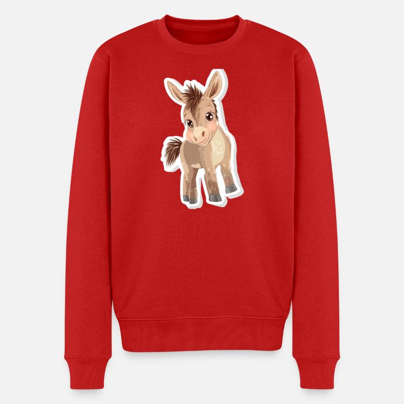 Esel - Männer Premium Bio Pullover - Rot