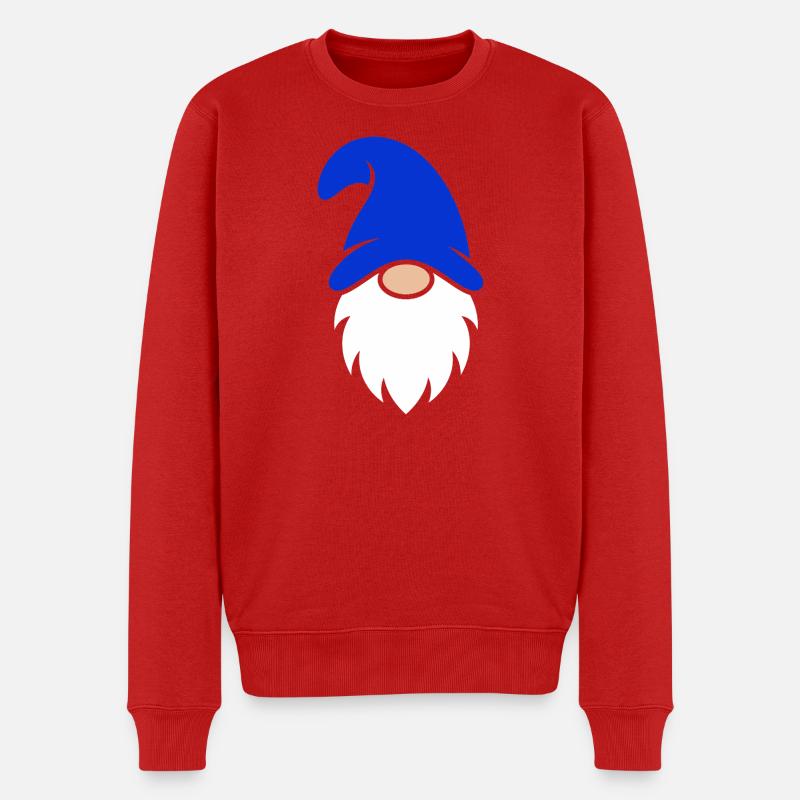Blaubärtiger Zwerg Charm - Männer Premium Bio Pullover - Rot