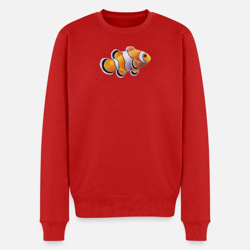 Clownfisch - Männer Premium Bio Pullover - Rot