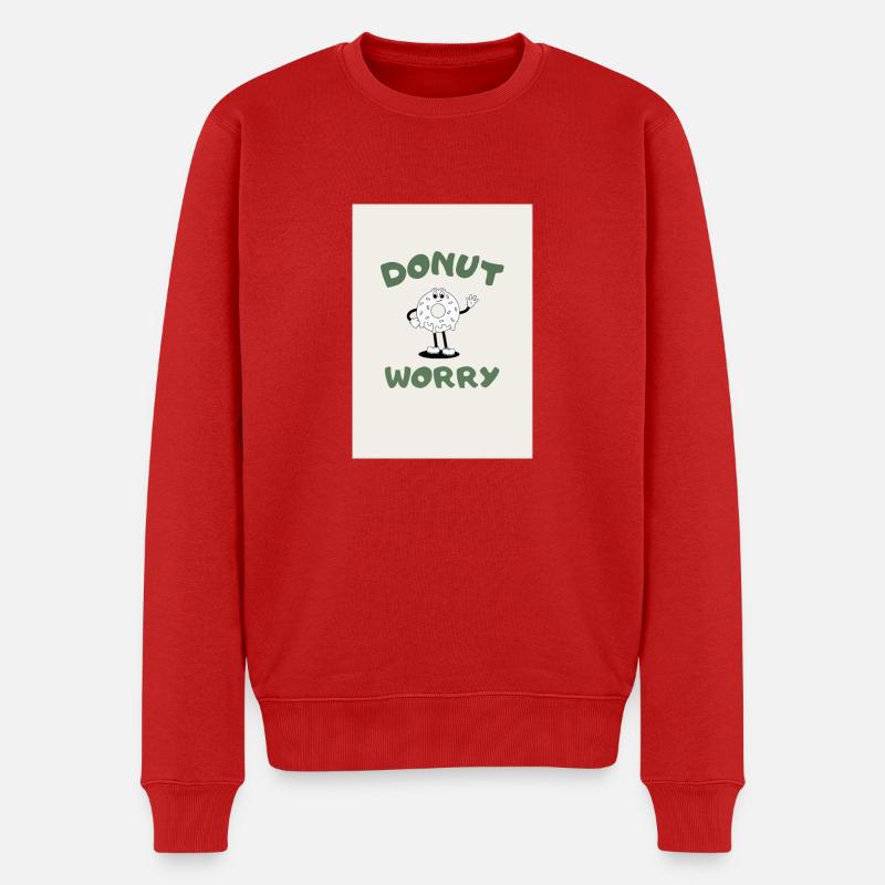 DONUT SORGE - Männer Premium Bio Pullover - Rot