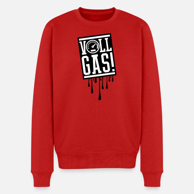 Compteur de vitesse à plein régime - Pull Premium bio Homme - rouge