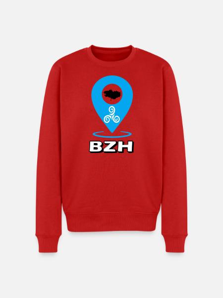 Triskel Breizh Blue - Men's Premium Organic Jumper - red