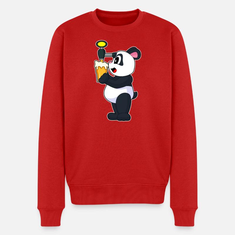 Bière Panda - Pull Premium bio Homme - rouge