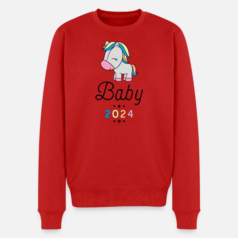 Baby 2024 - Männer Premium Bio Pullover - Rot