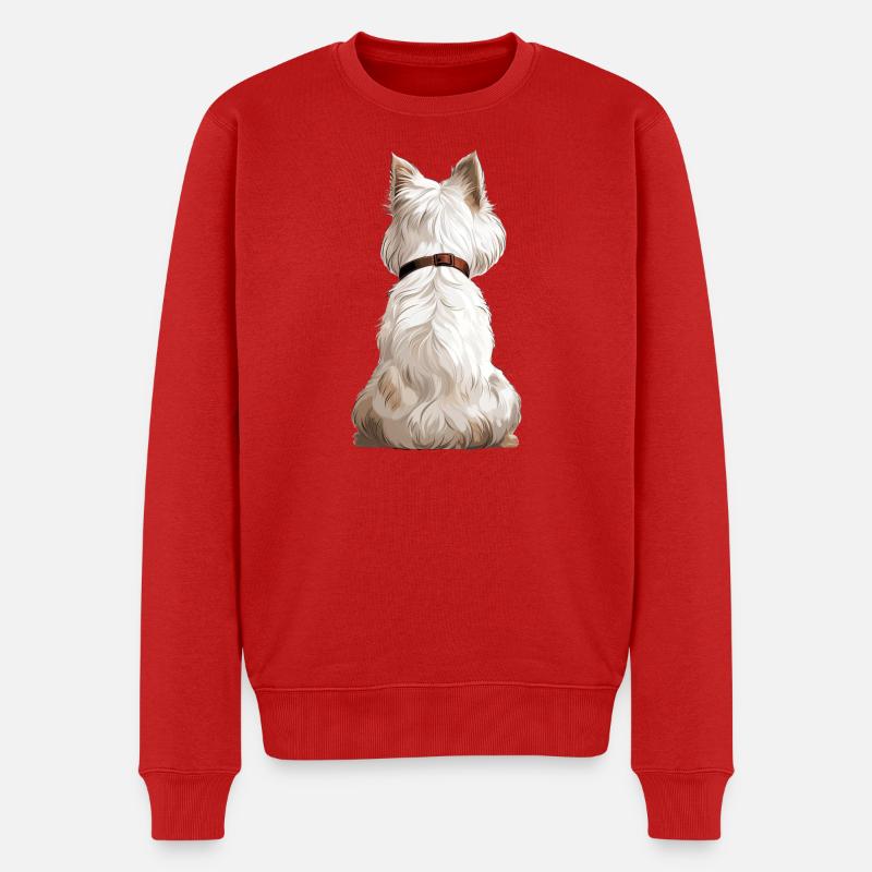 West Highland White Terrier - Männer Premium Bio Pullover - Rot