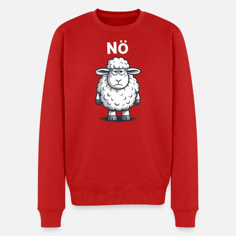 Basse-Autriche – Grumpy Sheep Humour Design - Pull Premium bio Homme - rouge