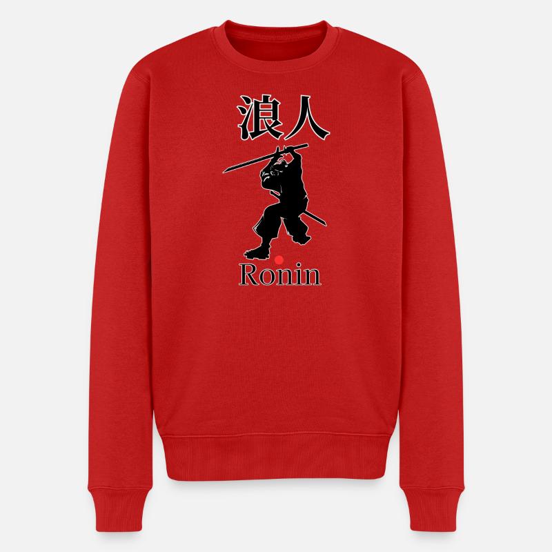 Ronin Samurai Motiv - Männer Premium Bio Pullover - Rot